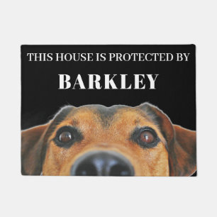This House is Protected By   Cute Dog   Pet Photo  Doormat