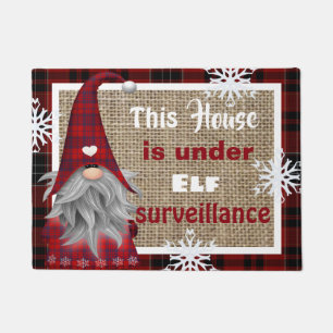 This House Is Under Elf Surveillance Holiday Doormat