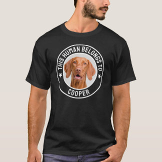 This Human Belongs To Dog / Cat Name, Custom Photo T-Shirt