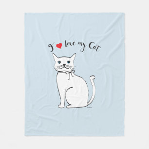 This I love my awesome Cat, Adorable Fleece Blanket
