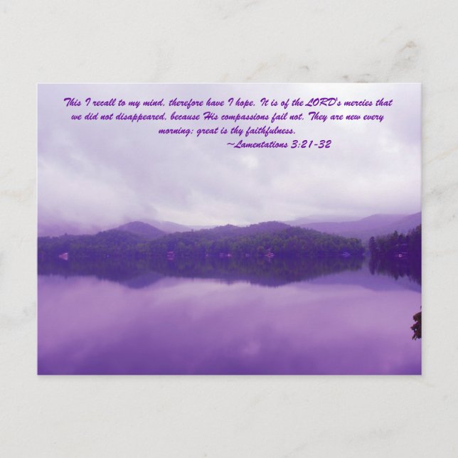 This I recall to my mind, therefore have I hope. I Postcard (Front)