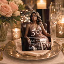 This Is 50 Elegant 50th Birthday Invitation