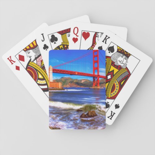 This is a 3 shot HDR image of the Golden Gate Poker Cards