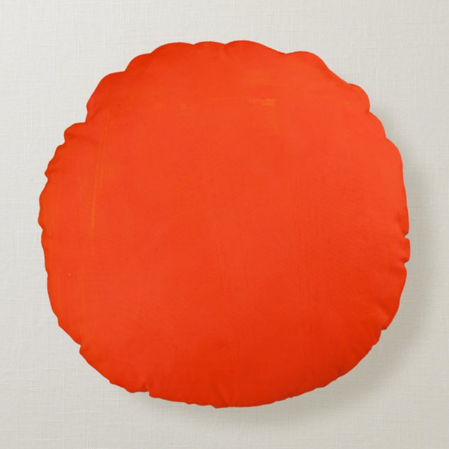 This is a beautiful Round Orange Pillow. Pillow (Front)