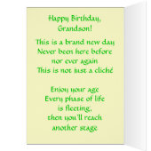 This is a brand new day, Grandson Cards (Inside (Left))