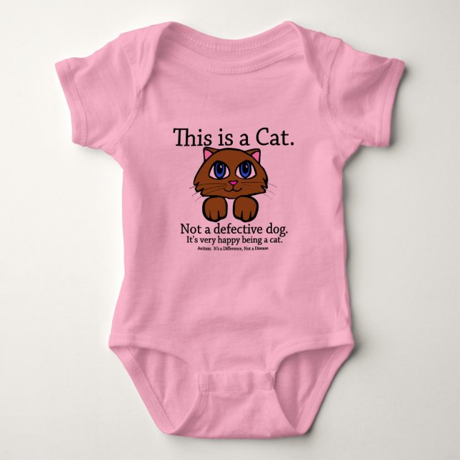 This is a Cat Baby Bodysuit (Front)