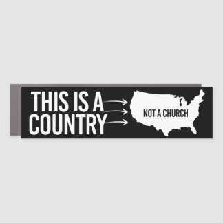 This is a country not a church car magnet