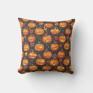 This is a cozy pumpkin cushion. throw pillow