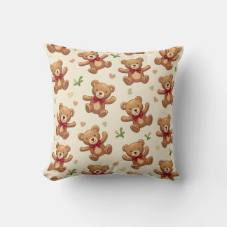This is a cute bear-shaped cushion. throw pillow