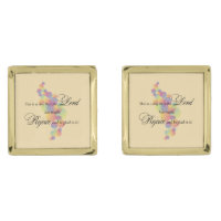 This is a Day the Lord has made Gold Cufflinks