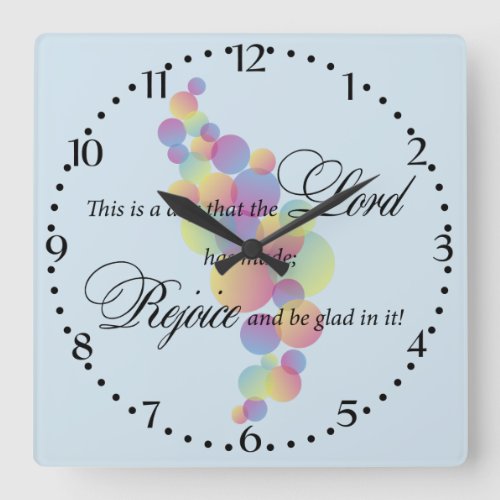 This is a Day the Lord has made Square Wall Clock