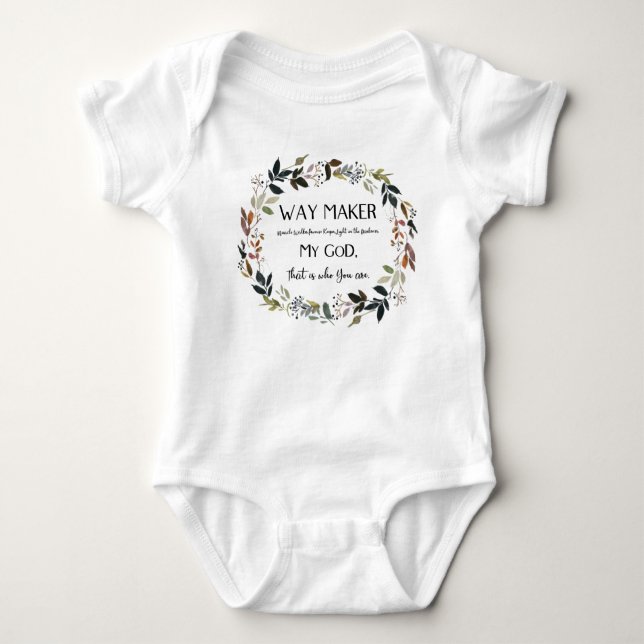 This is a Gospel T shirts, Incrueding "WAY MAKER M Baby Bodysuit (Front)