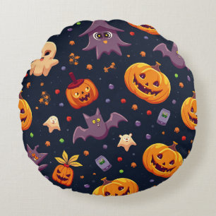 This is a Halloween cushion. Round Pillow