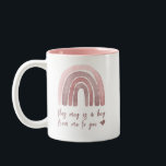 This Is A Hug From Me To You Two-Tone Coffee Mug<br><div class="desc">Cute watercolor multi-pink rainbow with the quote "This Mug Is A Hug From Me To You" in a fun modern calligraphy script.  Great keepsake and gift idea for "her" for all special occasions,  including the seasonal holidays.</div>