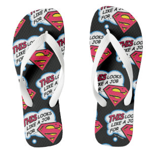 This is a job for... Superman Flip Flops