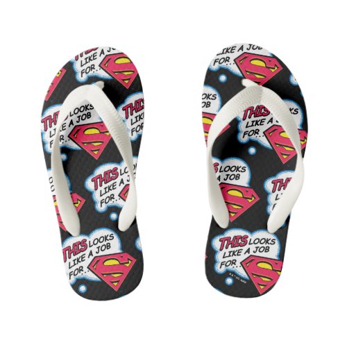 This is a job for Superman Kids Flip Flops