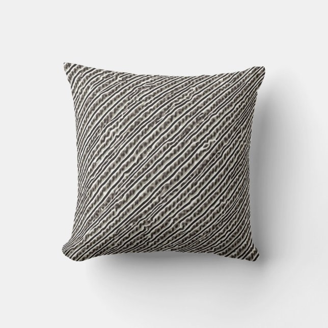 This is a pillow cushion for gray stripe. (Front)