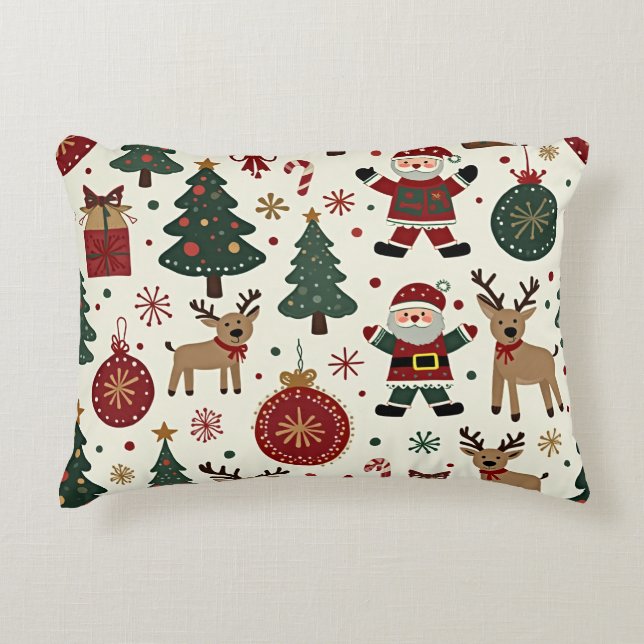 This is a pillow cushion with Christmas decoration (Front)