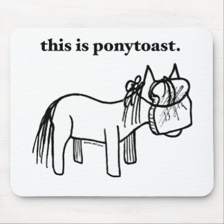this is a ponytoast mousepad