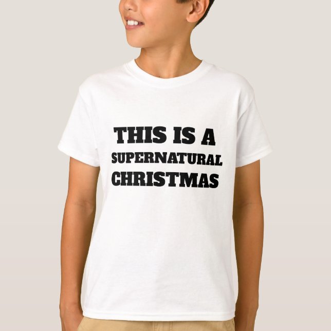 This is a Supernatural Christmas T-Shirt (Front)