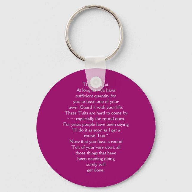 This is a Tuit. Keychain (Front)