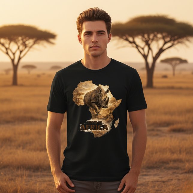 This Is Africa Rhino | African Pride Wildlife  Tri-Blend Shirt (Creator Uploaded)