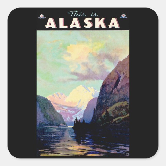 This is Alaska Square Sticker (Front)