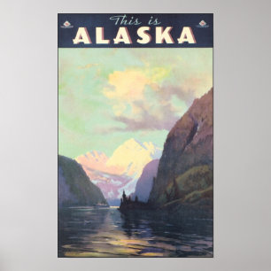 This is Alaska Vintage Travel Poster