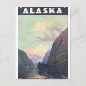 This Is Alaska Vintage Travel Poster Artwork Postcard by travelpostervintage at Zazzle
