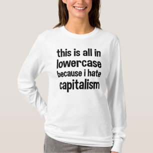 this is all in lowercase because i hate capitalism T-Shirt