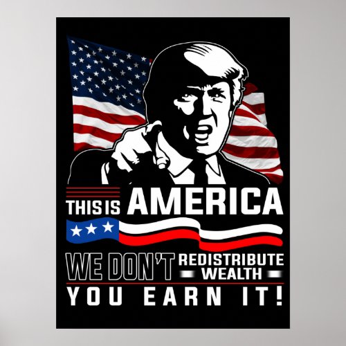 This Is America We Dont Redistribute You Earn It Poster