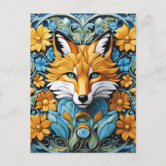 This is an ebony coloured fox centre that has been postcard