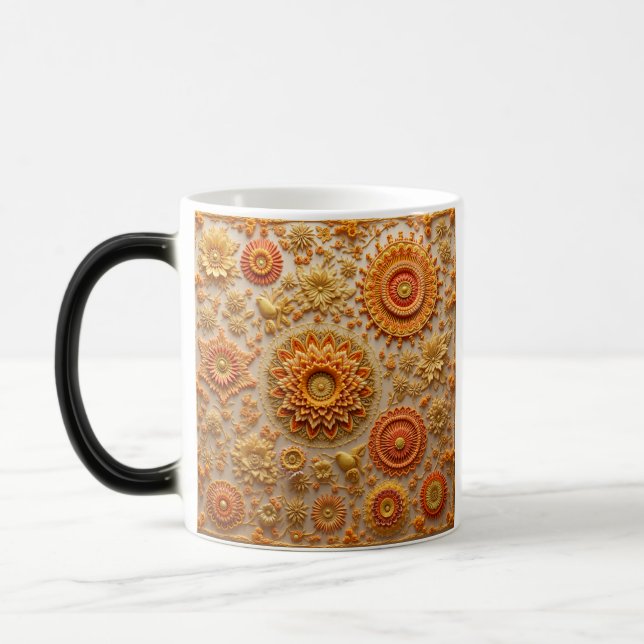 This is an embroidery pattern mugs (Left)