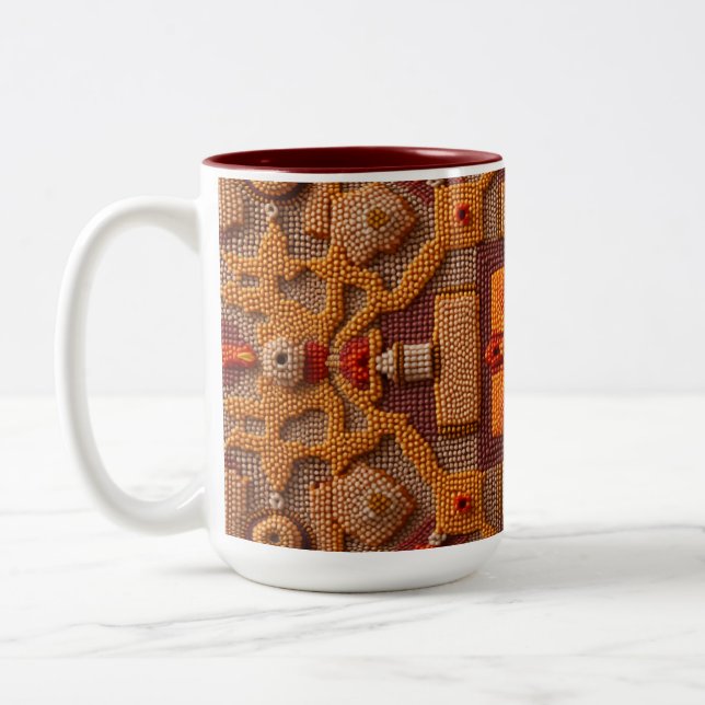 This is an embroidery pattern mugs (Left)