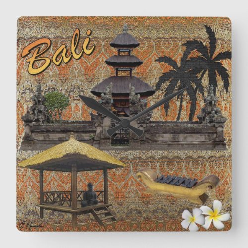 This Is Bali Square Wall Clock