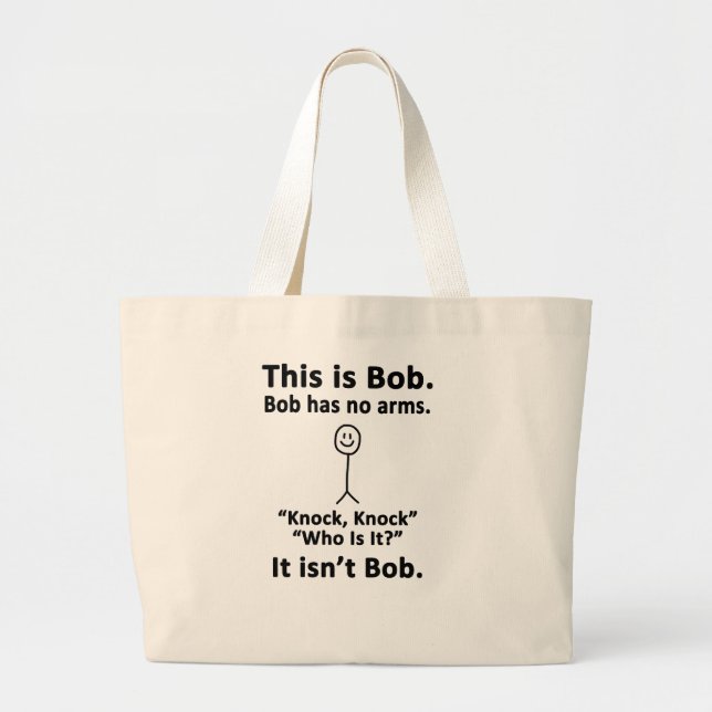 This is Bob Large Tote Bag (Front)