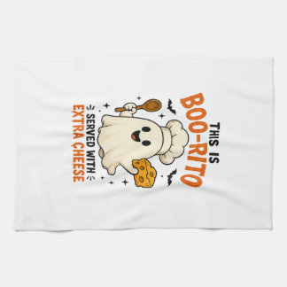 “This Is Boo-Rito Served with Extra Cheese” Design Kitchen Towel