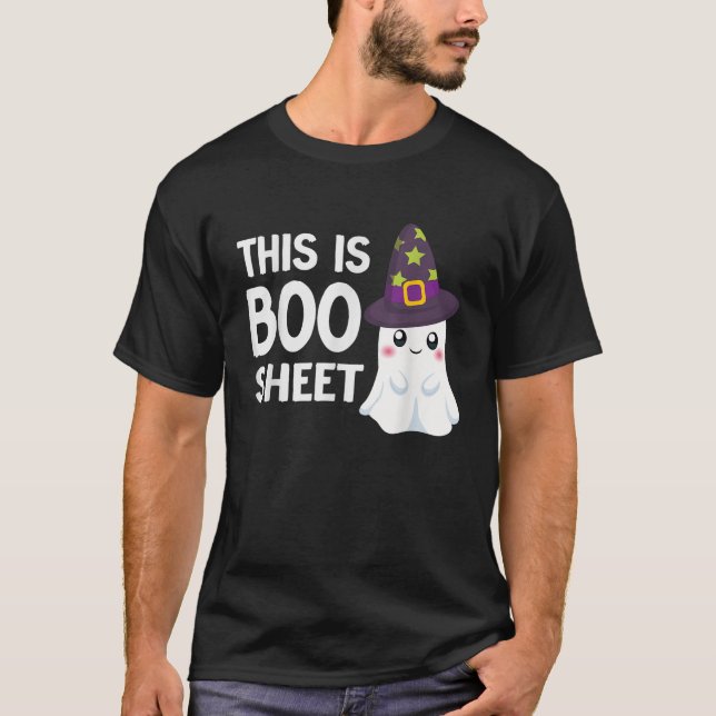 This Is Boo Sheet Funny Halloween Costume Ghost T-Shirt (Front)