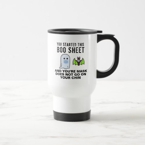 This Is Boo Sheet Funny Halloween Quote Travel Mug