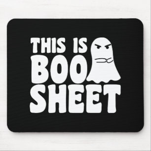 This Is Boo Sheet Ghost Funny Halloween Costume Mouse Pad