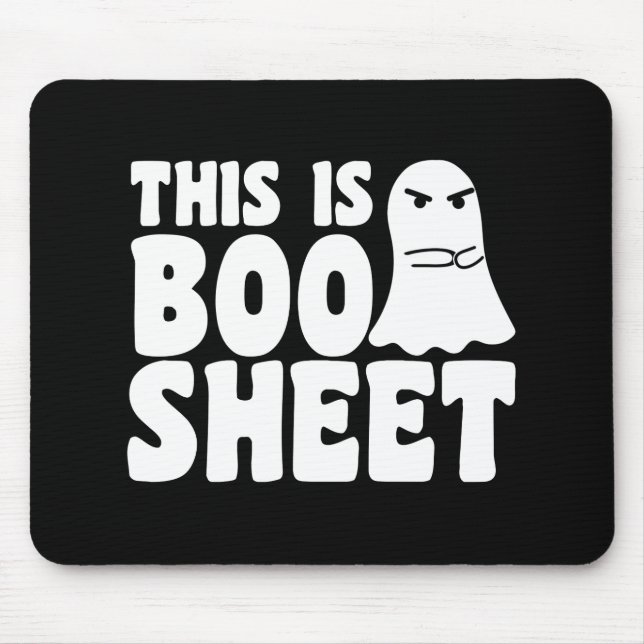 This Is Boo Sheet Ghost Funny Halloween Costume Mouse Pad (Front)