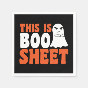 This Is Boo Sheet Ghost Funny Halloween Costume Napkins