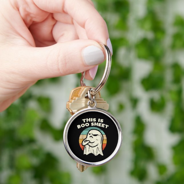This Is Boo Sheet Ghost  Keychain (Hand)