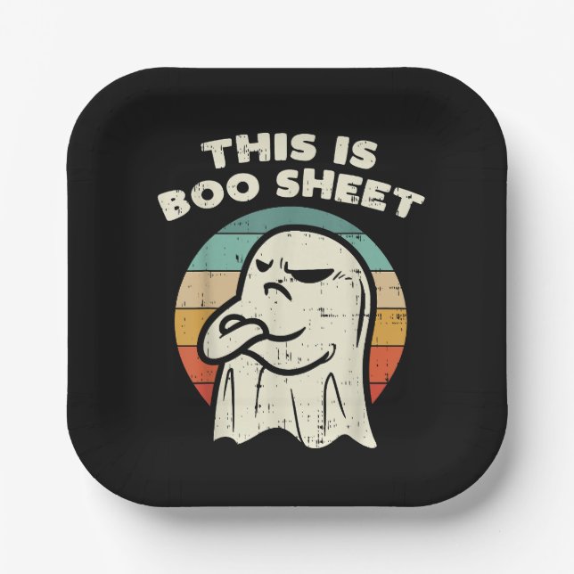 This Is Boo Sheet Ghost  Paper Plates (Front)
