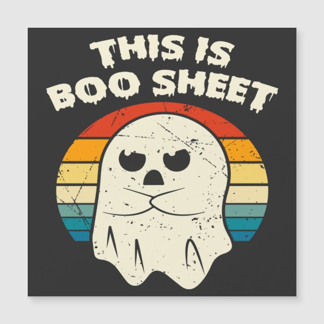 This Is Boo Sheet Ghost Retro Halloween (Front)