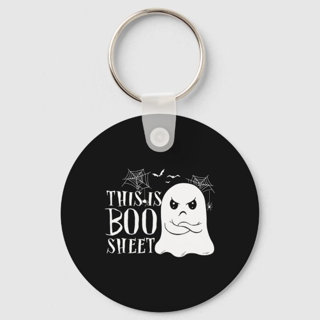 This Is Boo Sheet Ghost Retro Halloween Costume 1  Keychain (Front)