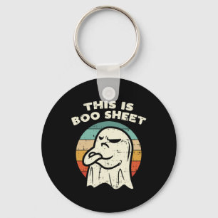 This Is Boo Sheet Ghost Retro Halloween Costume Me Keychain