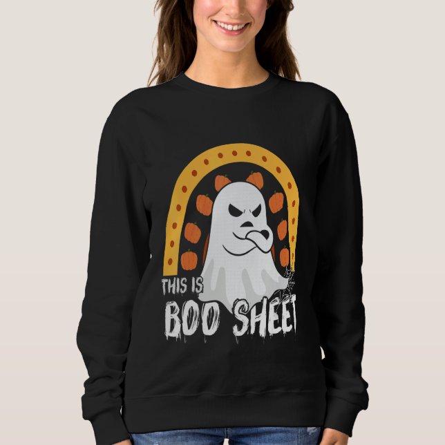 This is boo sheet ghost retro halloween costume me sweatshirt (Front)