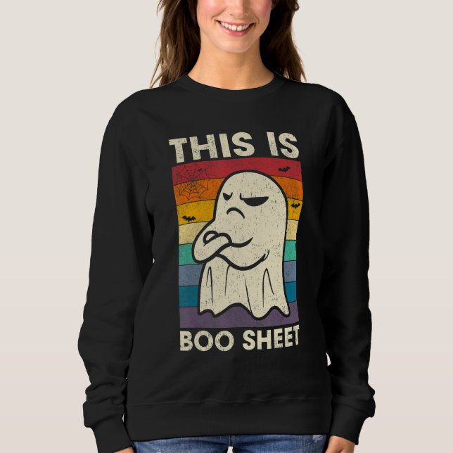 This is Boo Sheet Ghost Retro Halloween Costume Me Sweatshirt (Front)