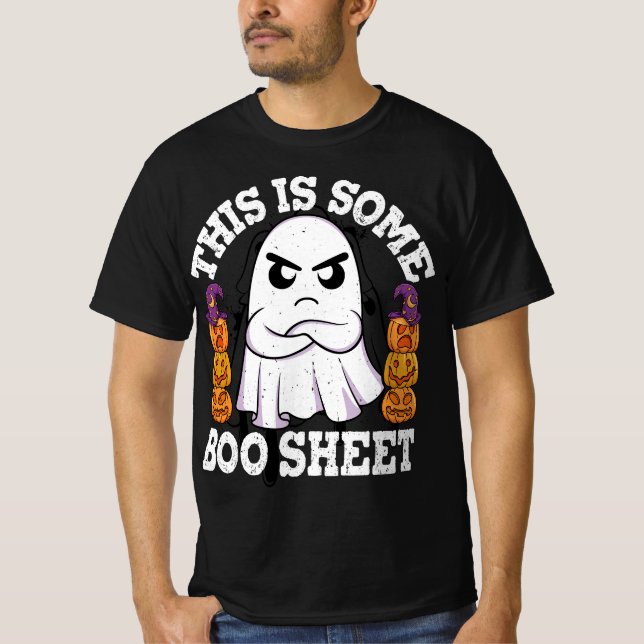 This Is Boo Sheet Ghost Retro Halloween Costume Me T-Shirt (Front)